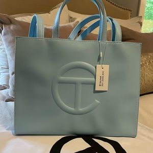 Telfar Medium Tote in Pool Blue